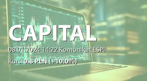 Capital Partners S.A.: Terminy przekazywania raportów okresowych w 2024 roku (2024-01-08)