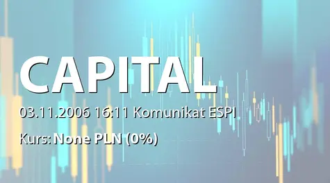 Capital Partners S.A.: Umowa inwestycyjna Ventus SA z udziałowcem Hawe sp. z o.o.  (2006-11-03)