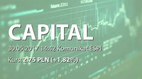 Capital Partners S.A.: Wniosek o wpis do rejestru zarządzających ASI (2017-05-30)