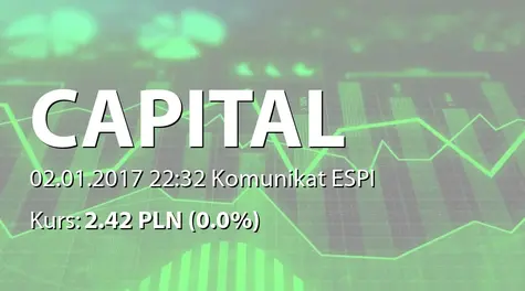 Capital Partners S.A.: Wycena certyfikatów inwestycyjnych Capital Partners Investment I FIZ (2017-01-02)