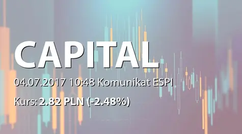 Capital Partners S.A.: Wycena i umorzenie certyfikatów inwestycyjnych Capital Partners Investment I FIZ (2017-07-04)