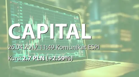 Capital Partners S.A.: ZWZ - podjęte uchwały: podział zysku (2017-04-26)