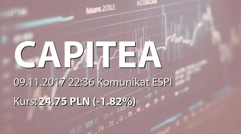 CAPITEA S.A.: Nabycie obligacji własnych w celu umorzenia (2017-11-09)
