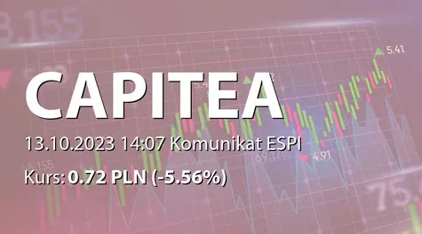 CAPITEA S.A.: Odzyski za III kwartał 2023 (2023-10-13)