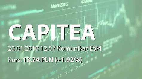 CAPITEA S.A.: Okresowa amortyzacja obligacji serii G (2018-01-23)