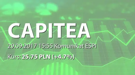 CAPITEA S.A.: Przydział obligacji (2017-09-29)