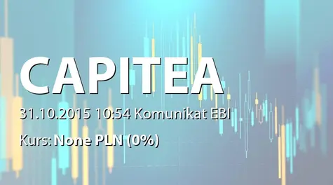 CAPITEA S.A.: Przydział obligacji serii O (2015-10-31)