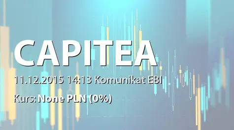 CAPITEA S.A.: Przydział obligacji serii S (2015-12-11)