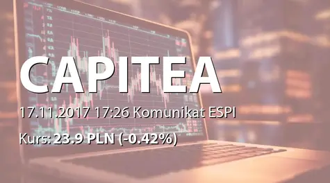 CAPITEA S.A.: Rejestracja spółki zależnej w Bułgarii (2017-11-17)