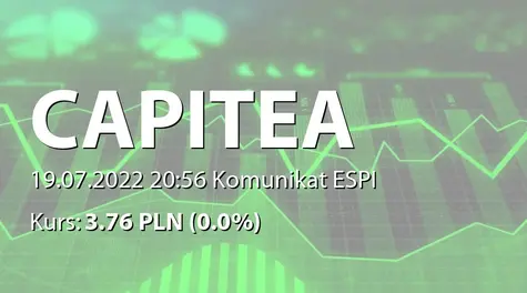 CAPITEA S.A.: Rejestracja zmian statutu w KRS (2022-07-19)