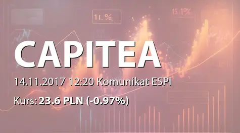 CAPITEA S.A.: Wprowadzenie do obrotu obligacji serii PP5 (2017-11-14)