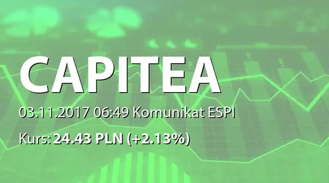 CAPITEA S.A.: Wygranie przetargu i rozpoczęcie działalności na rynku bułgarskim (2017-11-03)