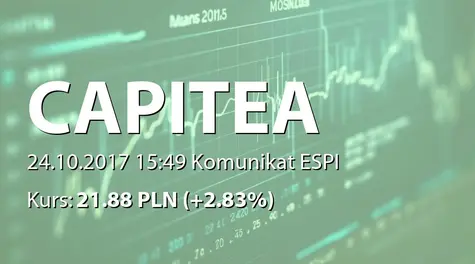 CAPITEA S.A.: Wygranie przetargu na zakup od banku portfeli wierzytelności (2017-10-24)