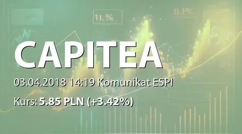 CAPITEA S.A.: Wykup obligacji (2018-04-03)