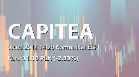 CAPITEA S.A.: Wykup obligacji (2018-03-09)