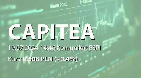 CAPITEA S.A.: Wypłata dziewiątej  raty  układowej (2024-07-19)