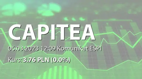 CAPITEA S.A.: Wypłata szóstej raty układowej (2023-03-06)