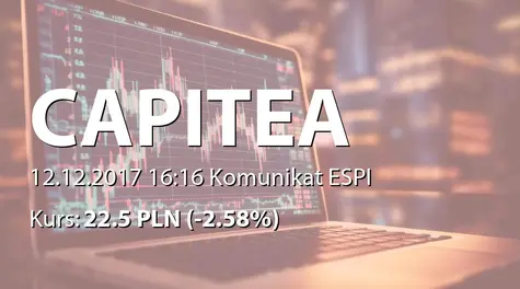 CAPITEA S.A.: Zmiana stanu posiadania akcji przez akcjonariuszy (2017-12-12)