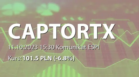 Captor Therapeutics S.A.: Podsumowanie subskrypcji akcji serii P (2023-10-11)