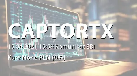 Captor Therapeutics S.A.: Raport dotyczący zakresu stosowania Dobrych Praktyk (2021-04-15)