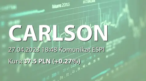 CARLSON INVESTMENTS SE: Commencement of the process aimed at transferring the Company's shares to the regulated market operated by the Warsaw Stock Exchange (2023-04-27)