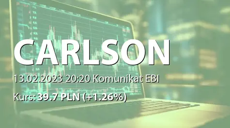 CARLSON INVESTMENTS SE: Monthly report for January 2023 (2023-02-13)
