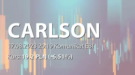 CARLSON INVESTMENTS SE: Report for July 2023 (2023-08-17)