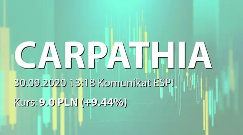 Carpathia Capital Alternatywna Spółka Inwestycyjna S.A.: Pierwsze wezwanie akcjonariuszy do złożenia dokumentów akcji (2020-09-30)