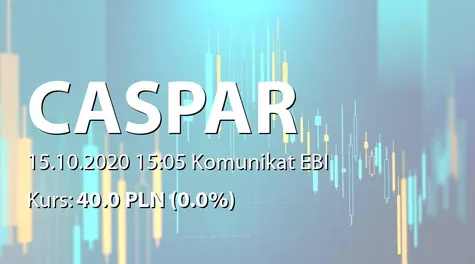 CASPAR Asset Management S.A.: Rekomendacja Zarządu ws. wypłaty zaliczki na poczet dywidendy - 1,06 PLN (2020-10-15)