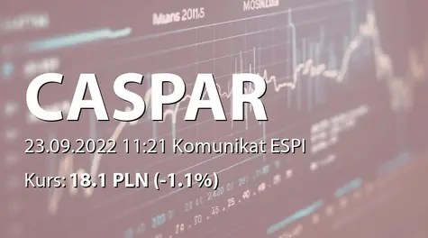 CASPAR Asset Management S.A.: Terminy przekazywania raportów okresowych w 2022 (2022-09-23)