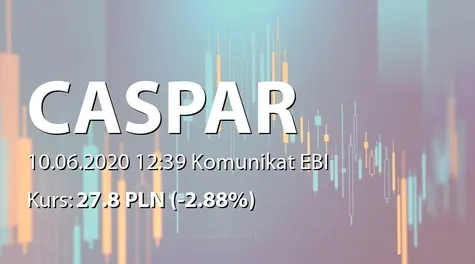 CASPAR Asset Management S.A.: Uchwała ZWZ o wypłacie 1,74 PLN dywidendy (2020-06-10)