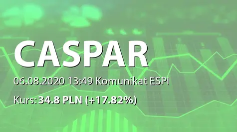 CASPAR Asset Management S.A.: Wartość aktywów pod zarządzaniem na koniec lipca 2020 (2020-08-06)