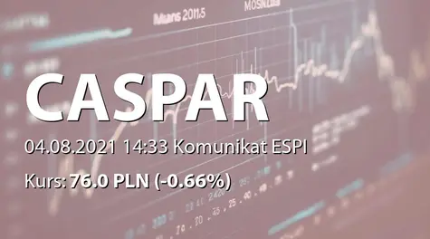 CASPAR Asset Management S.A.: Wartość aktywów pod zarządzaniem na koniec lipca 2021 (2021-08-04)