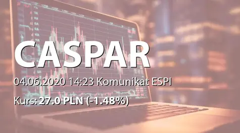 CASPAR Asset Management S.A.: Wartość aktywów pod zarządzaniem na koniec maja 2020 (2020-06-04)