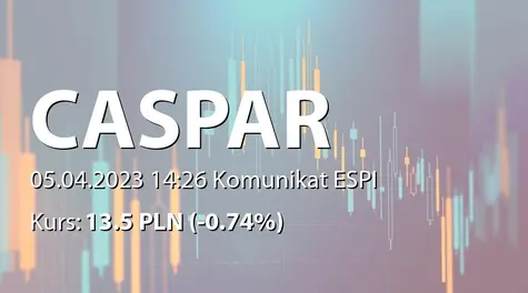 CASPAR Asset Management S.A.: Wartość aktywów pod zarządzaniem na koniec marca 2023 (2023-04-05)