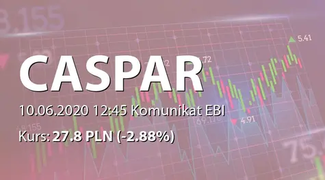 CASPAR Asset Management S.A.: ZWZ - podjęte uchwały: 1,74 PLN dywidendy (2020-06-10)