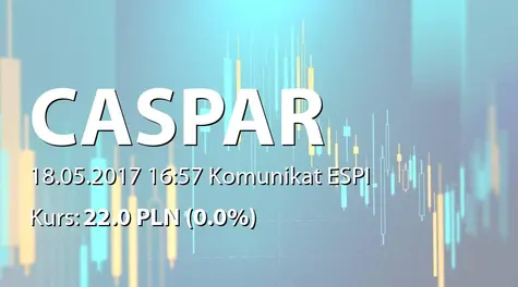 CASPAR Asset Management S.A.: ZWZ - projekty uchwał: wypłata dywidendy - 0,67 PLN (2017-05-18)