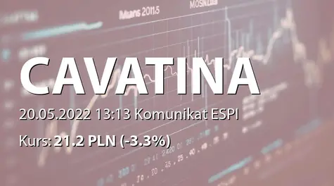Cavatina Holding S.A.: Dopuszczenie i wprowadzenie do obrotu akcji serii C (2022-05-20)