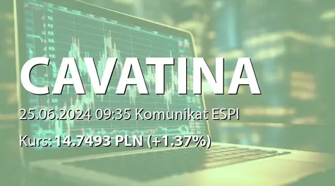 Cavatina Holding S.A.: Podsumowanie emisji obligacji serii P2024A (2024-06-25)
