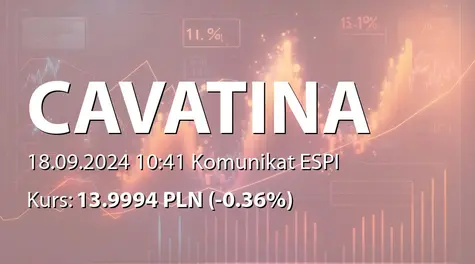 Cavatina Holding S.A.: Zbycie akcji przez osobę powiązaną (2024-09-18)