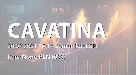 Cavatina Holding S.A.: Rejestracja podwyższenia kapitału zakładowego (2021-07-30)