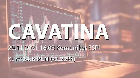 Cavatina Holding S.A.: SA-QSr3 2021 (2021-11-29)