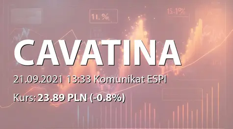 Cavatina Holding S.A.: Ustanowienie programu emisji obligacji (2021-09-21)