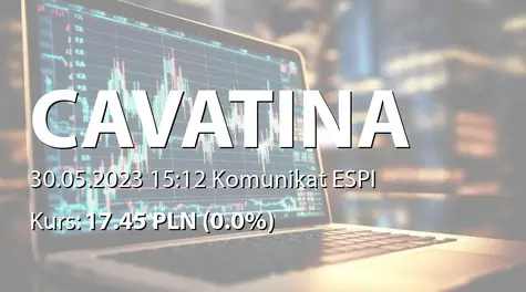 Cavatina Holding S.A.: Warunkowa rejestracja obligacji serii P2023A w KDPW (2023-05-30)