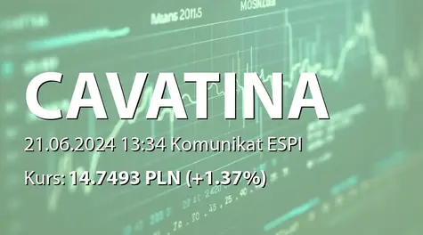 Cavatina Holding S.A.: Warunkowa rejestracja obligacji serii P2024A w KDPW (2024-06-21)