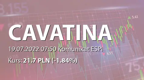 Cavatina Holding S.A.: Warunkowe dopuszczenie obligacji serii P2022C (2022-07-19)