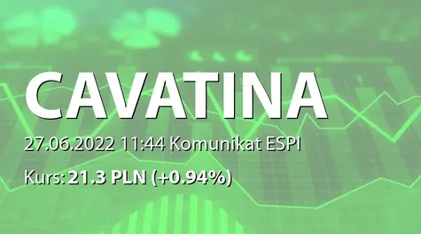 Cavatina Holding S.A.: Warunkowy przydział obligacji serii P2022B (2022-06-27)