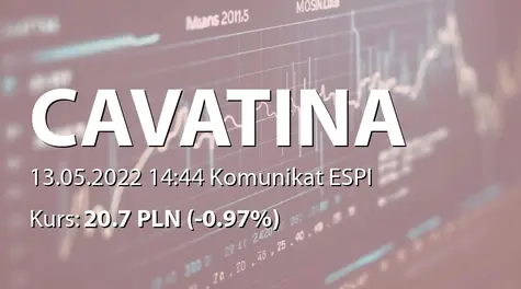 Cavatina Holding S.A.: Wydanie akcji w ramach warunkowego podwyższenia kapitału - korekta (2022-05-13)