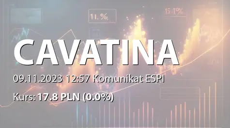 Cavatina Holding S.A.: Zmiana adresu siedziby Spółki (2023-11-09)