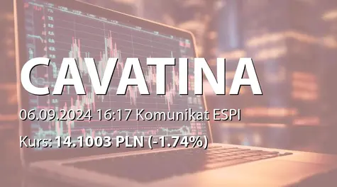 Cavatina Holding S.A.: Zwiększenie wielkości emisji oraz warunkowy przydział obligacji serii P2024B (2024-09-06)